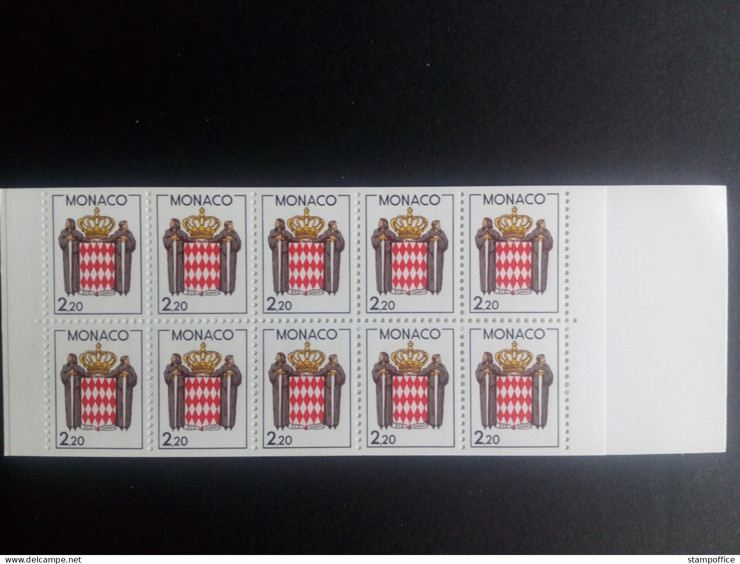 MONACO 10 X MH 0-1 POSTFRISCH LANDESWAPPEN 1987 MIT JE 10 X 1832 - Carnets