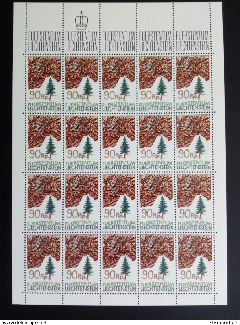 LIECHTENSTEIN MI-NR. 913-915 POSTFRISCH(MINT) KLEINBOGENSATZ BAUMRINDEN 1986 - Blocks & Sheetlets & Panes