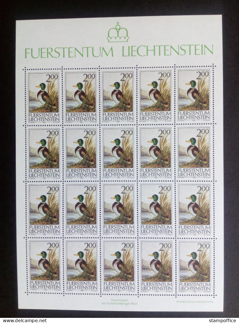 LIECHTENSTEIN MI-NR. 997-999 POSTFRISCH(MINT) KLEINBOGENSATZ JAGDWESEN FASAN BIRKHAHN ENTE - Blocks & Kleinbögen