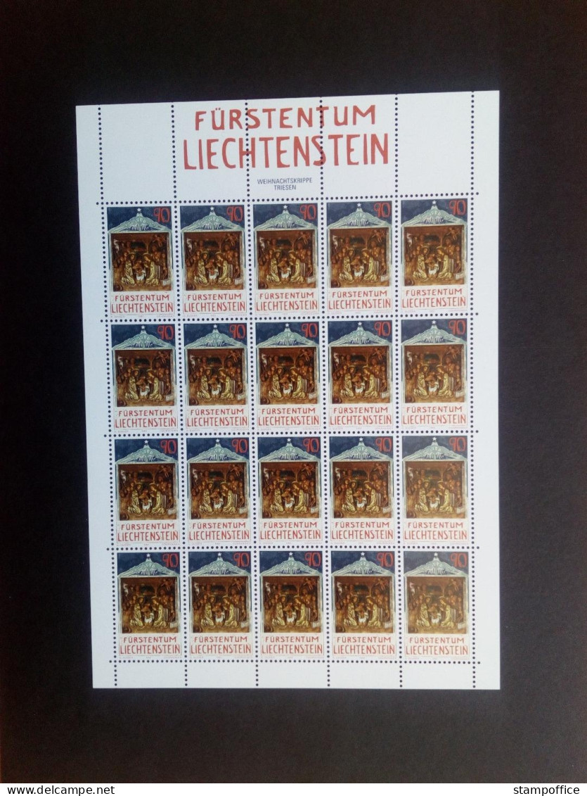 LIECHTENSTEIN MI-NR. 1050-1052 POSTFRISCH(MINT) KLEINBOGENSATZ WEIHNACHTEN 1992 KAPELLEN - Kerstmis