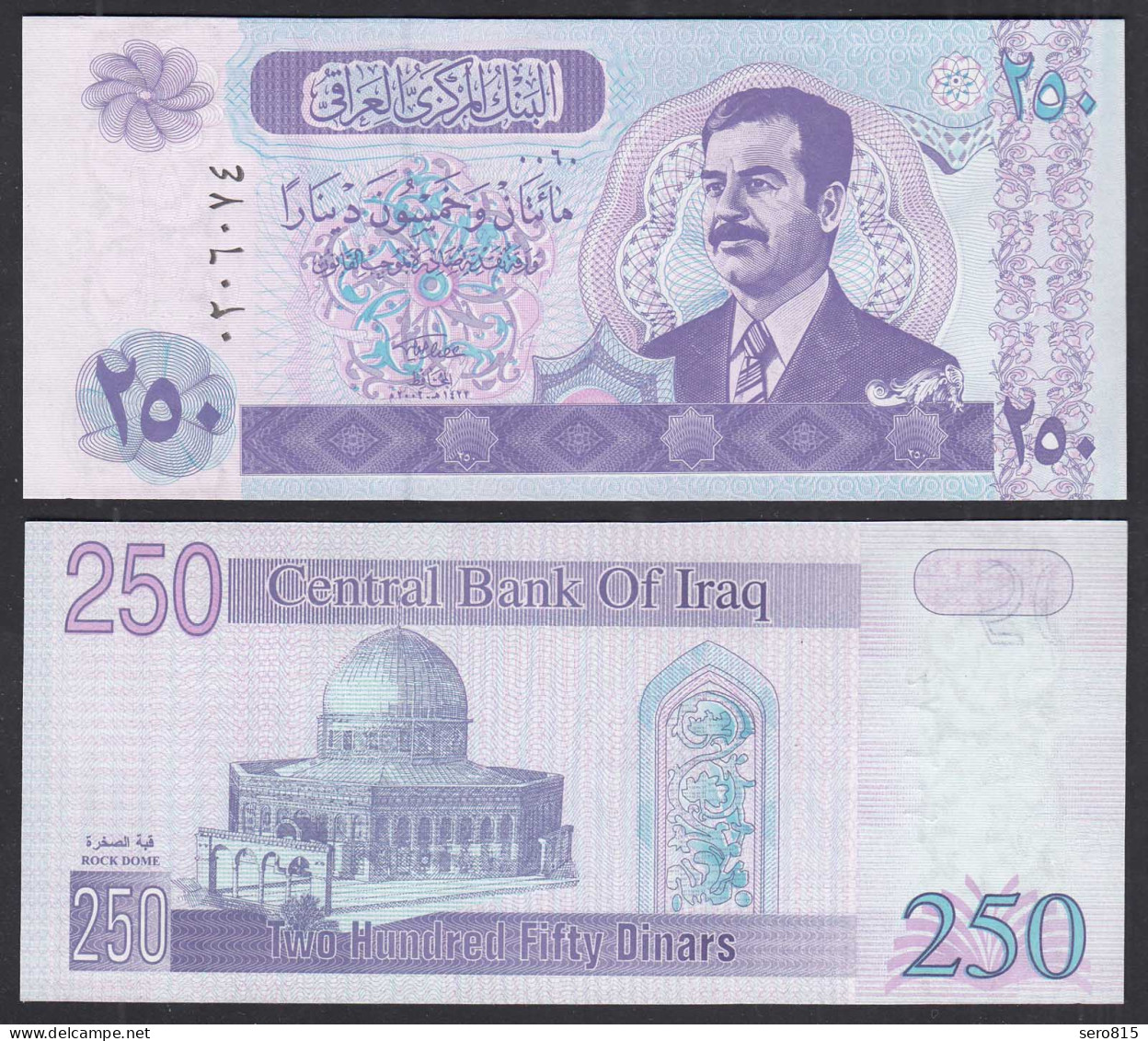 Irak - Iraq 250 Dinars Banknote (2002) Pick 88 UNC (1)    (28909 - Otros – Asia