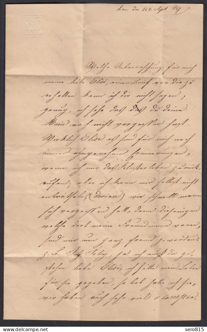 1847 BONN R2 Alter Brief Mit Inhalt Nach ST. TRONG    (32077 - Autres & Non Classés