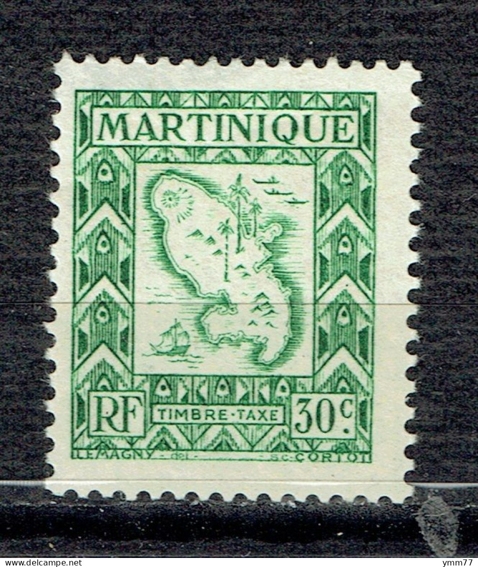 Timbre Taxe : Carte De La Martinique - Postage Due