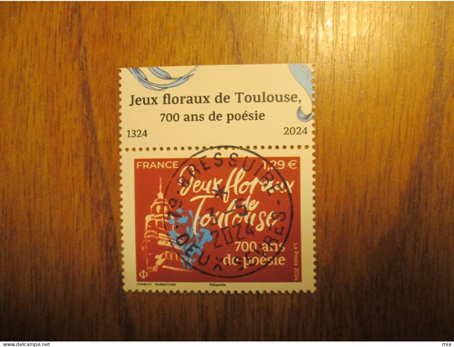 2024 Jeux Floraux Toulouse Poésie Oblitéré 1er Jour Cachet Rond 03/05/2024 - Gebruikt