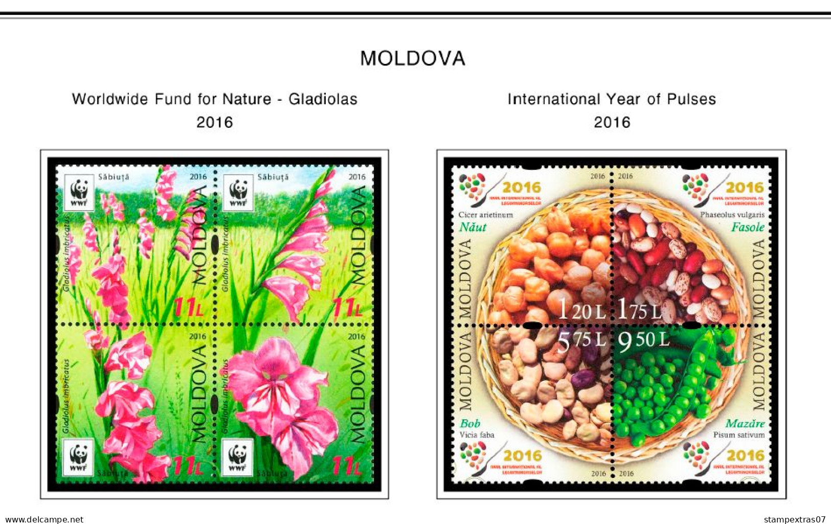 COLOR PRINTED MOLDOVA 2011-2020 STAMP ALBUM PAGES (52 illustrated pages) >> FEUILLES ALBUM