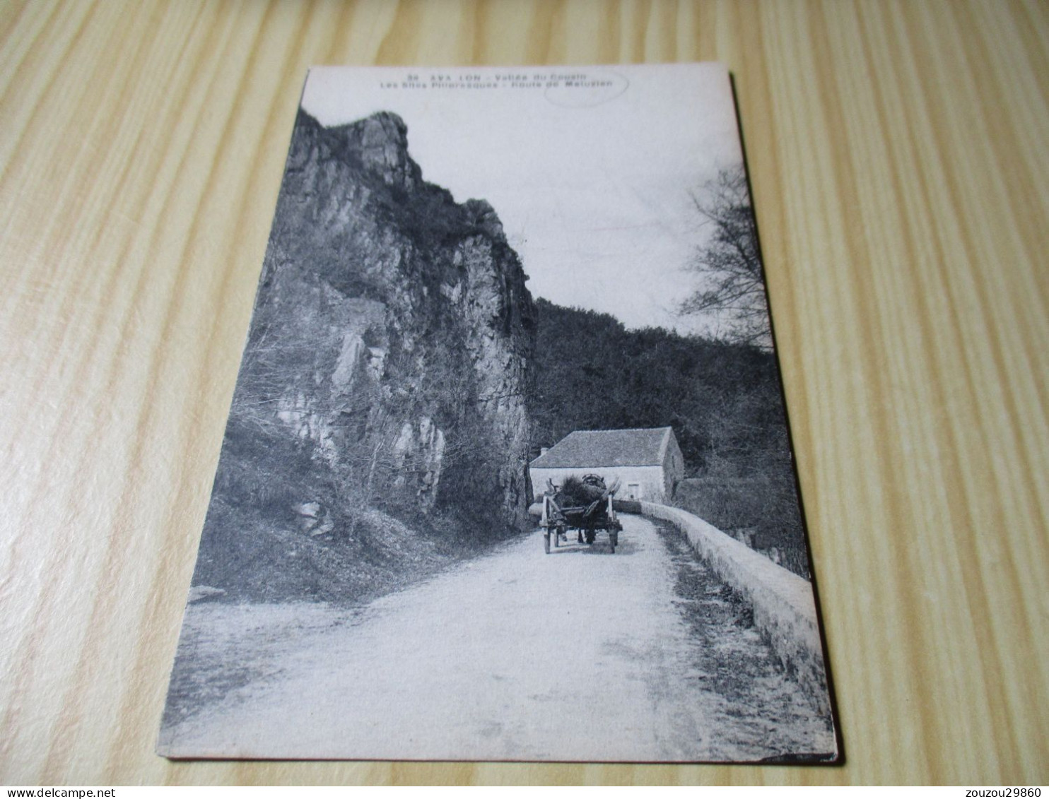 CPA Avallon (89).Vallée Du Cousin - Route De Méluzien - Carte Animée. - Avallon