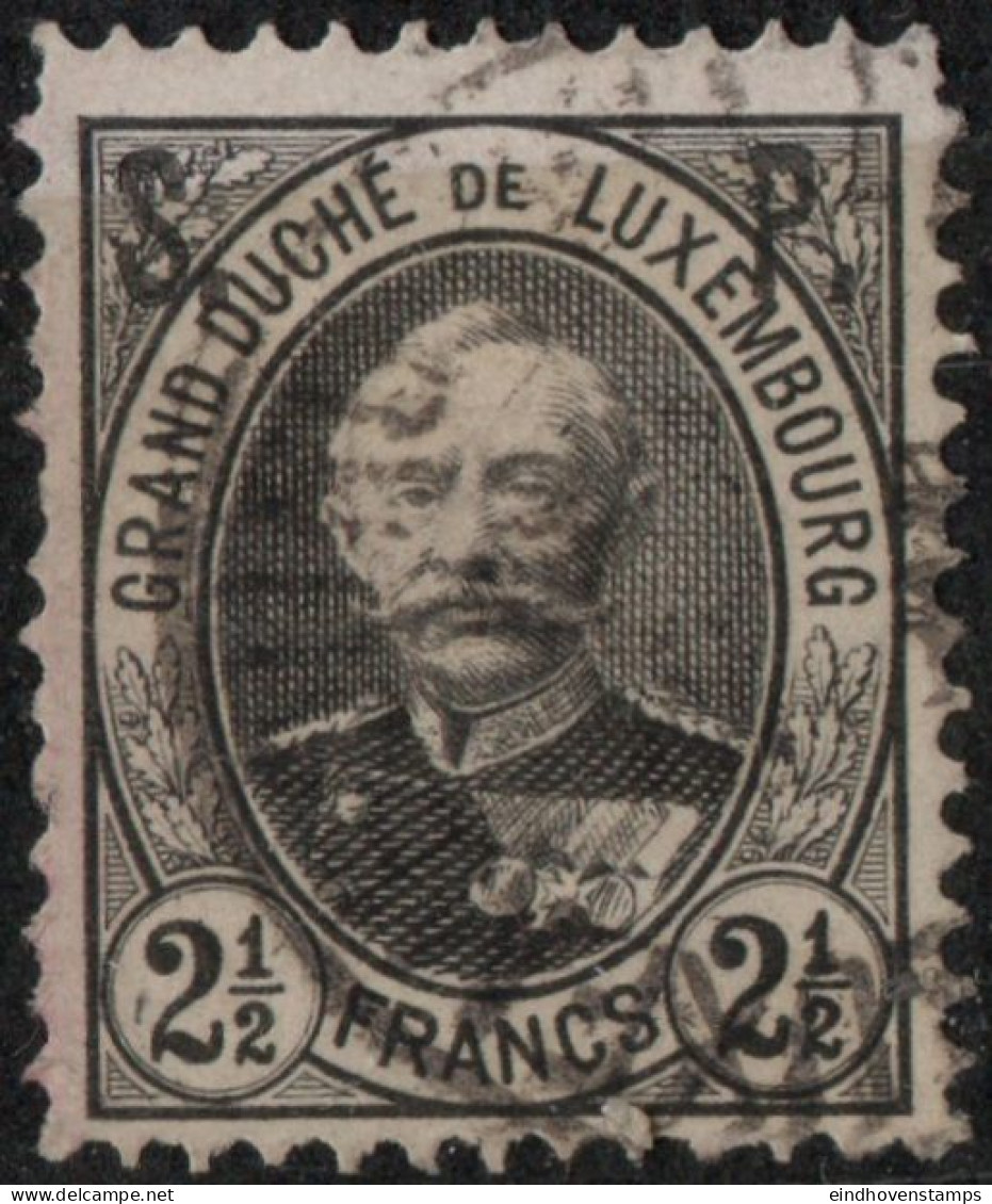 Luxemburg 1891, 2½  Fr Adolf Stamp Perforation 12½ SP Service Overprint 1 Value Cancelled - 1906 William IV