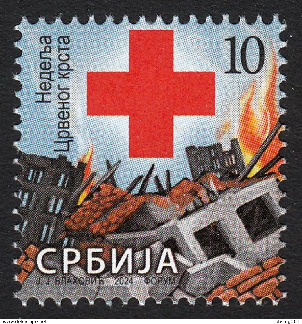 Serbia 2024 Red Cross Croix Rouge Rotes Kreuz, Tax, Charity, Surcharge MNH - Serbia