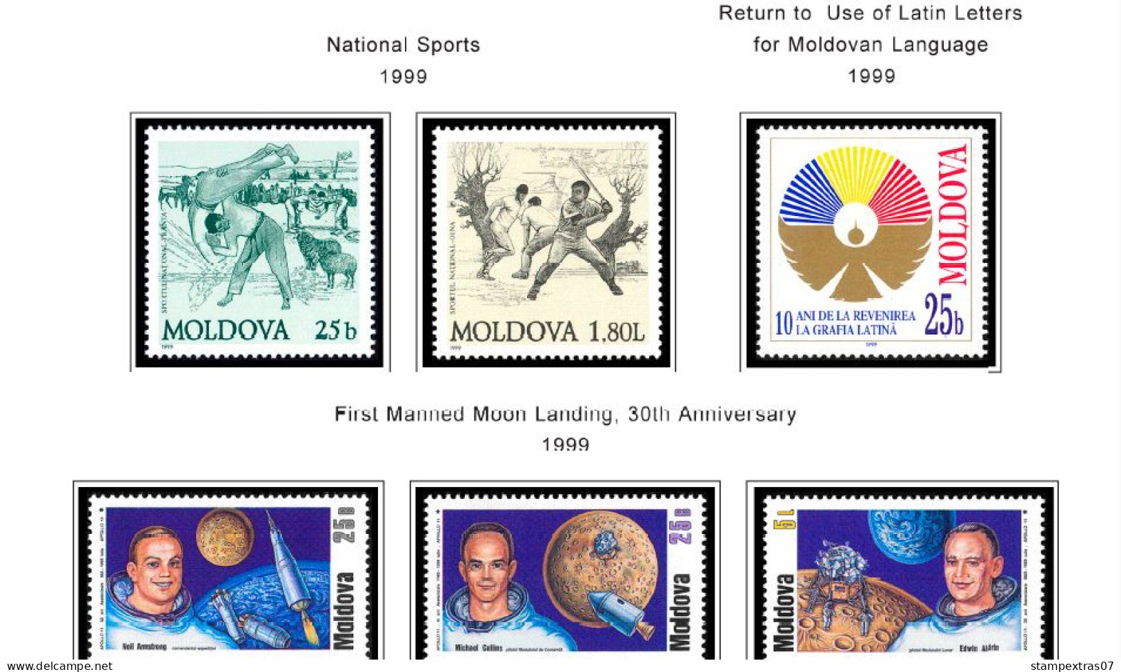 COLOR PRINTED MOLDOVA 1991-2010 STAMP ALBUM PAGES (92 illustrated pages) >> FEUILLES ALBUM