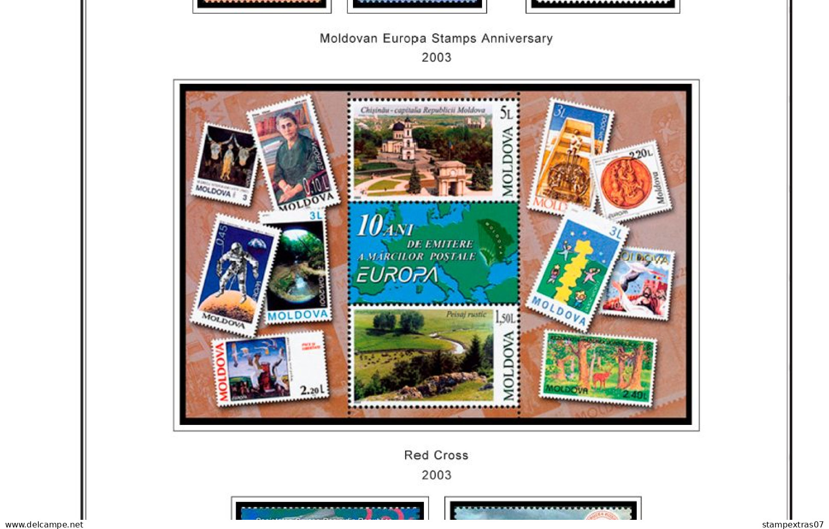 COLOR PRINTED MOLDOVA 1991-2010 STAMP ALBUM PAGES (92 illustrated pages) >> FEUILLES ALBUM