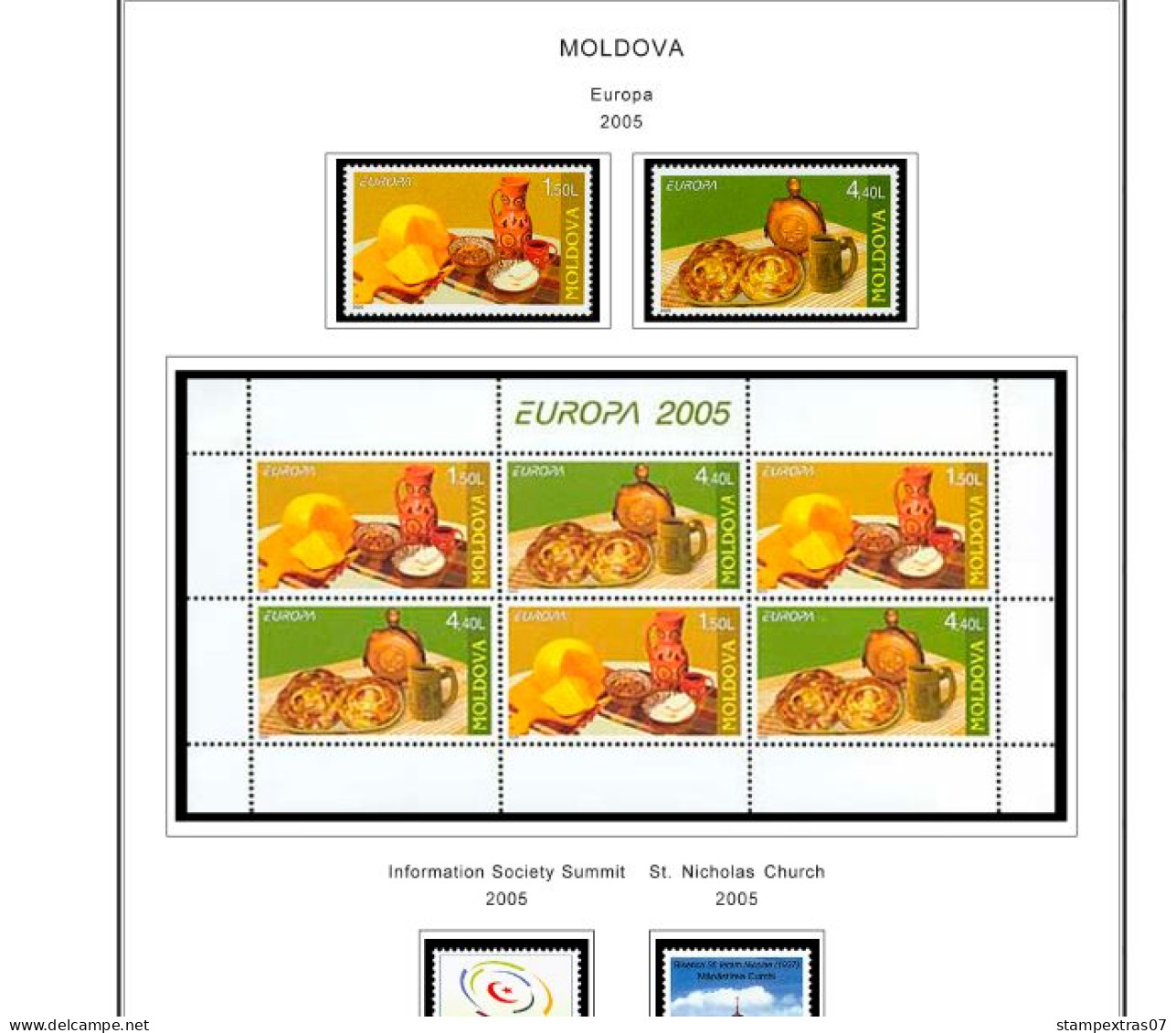 COLOR PRINTED MOLDOVA 1991-2010 STAMP ALBUM PAGES (92 illustrated pages) >> FEUILLES ALBUM