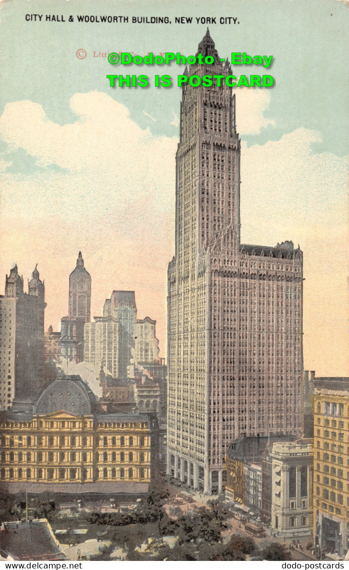 R450353 City Hall And Woolworth Building. New York City. Littig - World