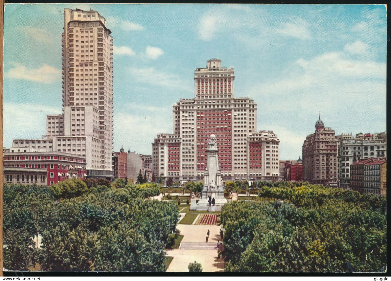 °°° 31026 - SPAIN - MADRID - PLAZA DE ESPANA - 1964 With Stamps °°° - Madrid