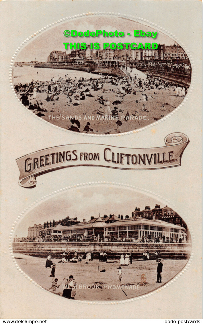 R450672 Greetings From Cliftonville. The Sands And Marine Parade. Westbrook Prom - Wereld