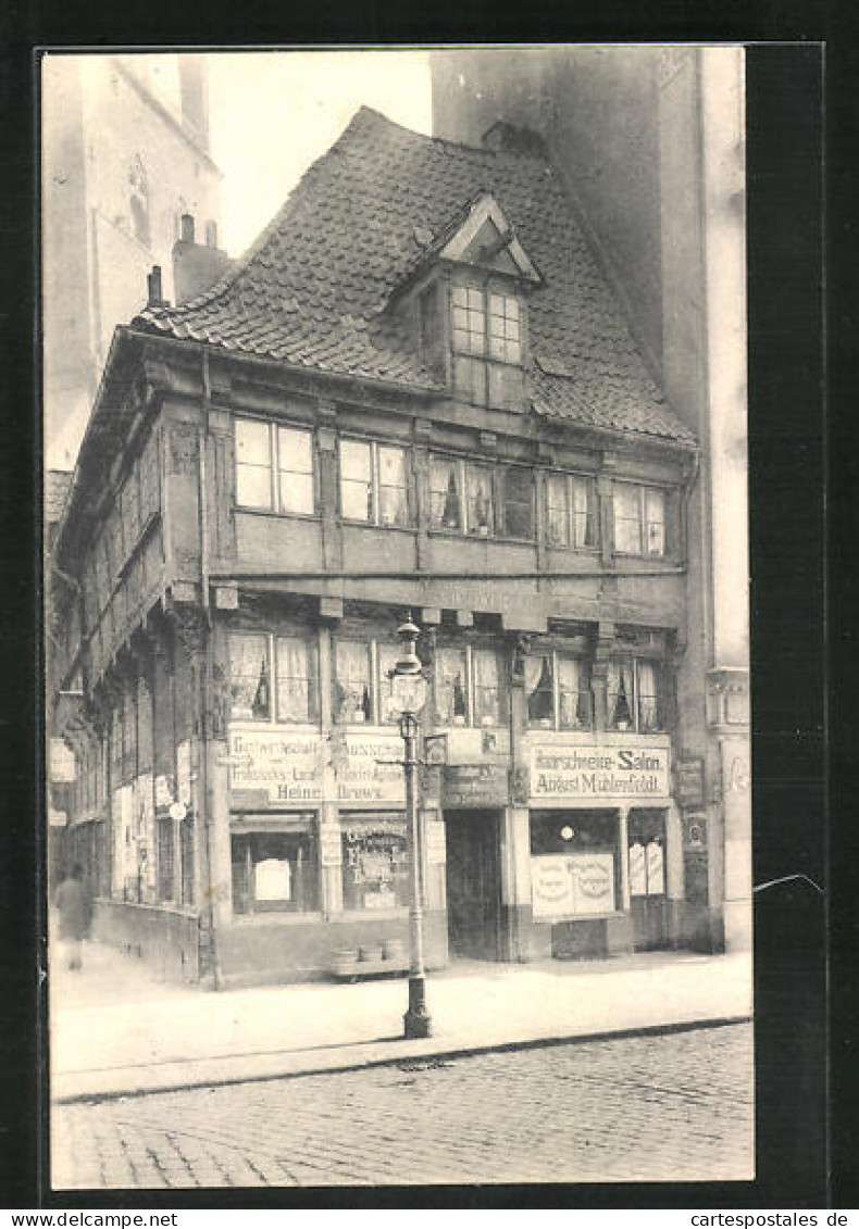 AK Alt-Hamburg, Das älteste Haus Am Pferdemarkt  - Autres & Non Classés