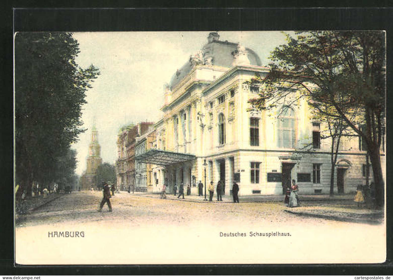 AK Hamburg-St.Georg, Passanten Vor Dem Deutschen Schauspielhaus  - Mitte