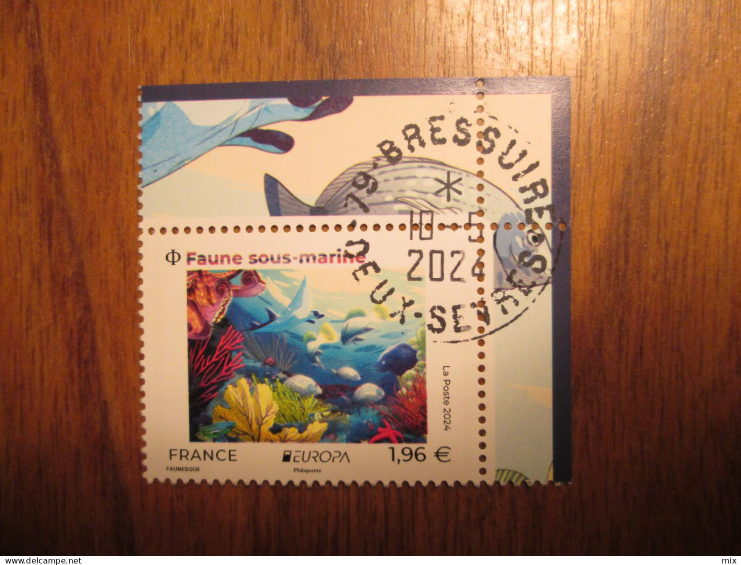 2024 Europa Faune Sous-marine Oblitéré 1er Jour Cachet Rond 10/05/2024 - Gebraucht