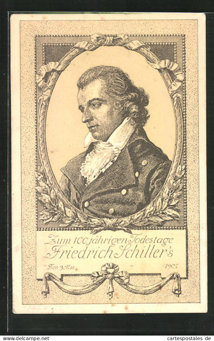 Künstler-AK Dichter Friedrich Schiller Im Portrait  - Writers