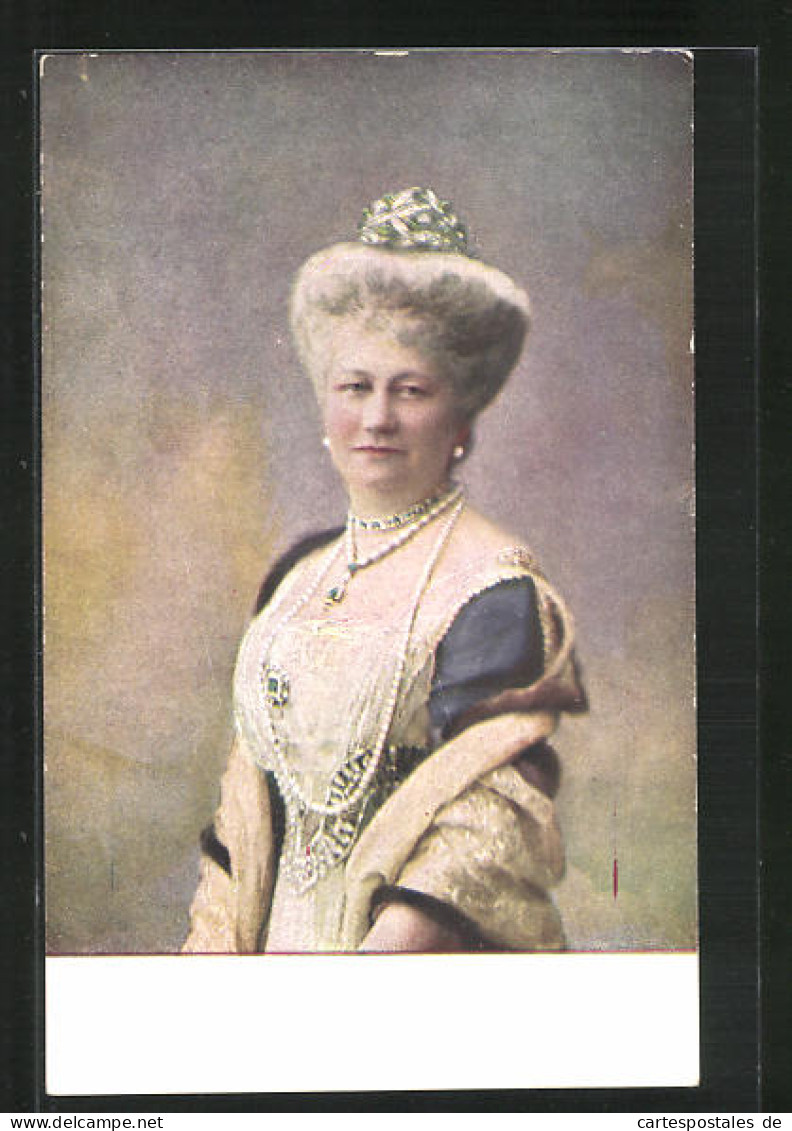 AK Kaiserin Auguste Victoria Königin Von Preussen Bildschön Im Eleganten Kleid  - Familles Royales