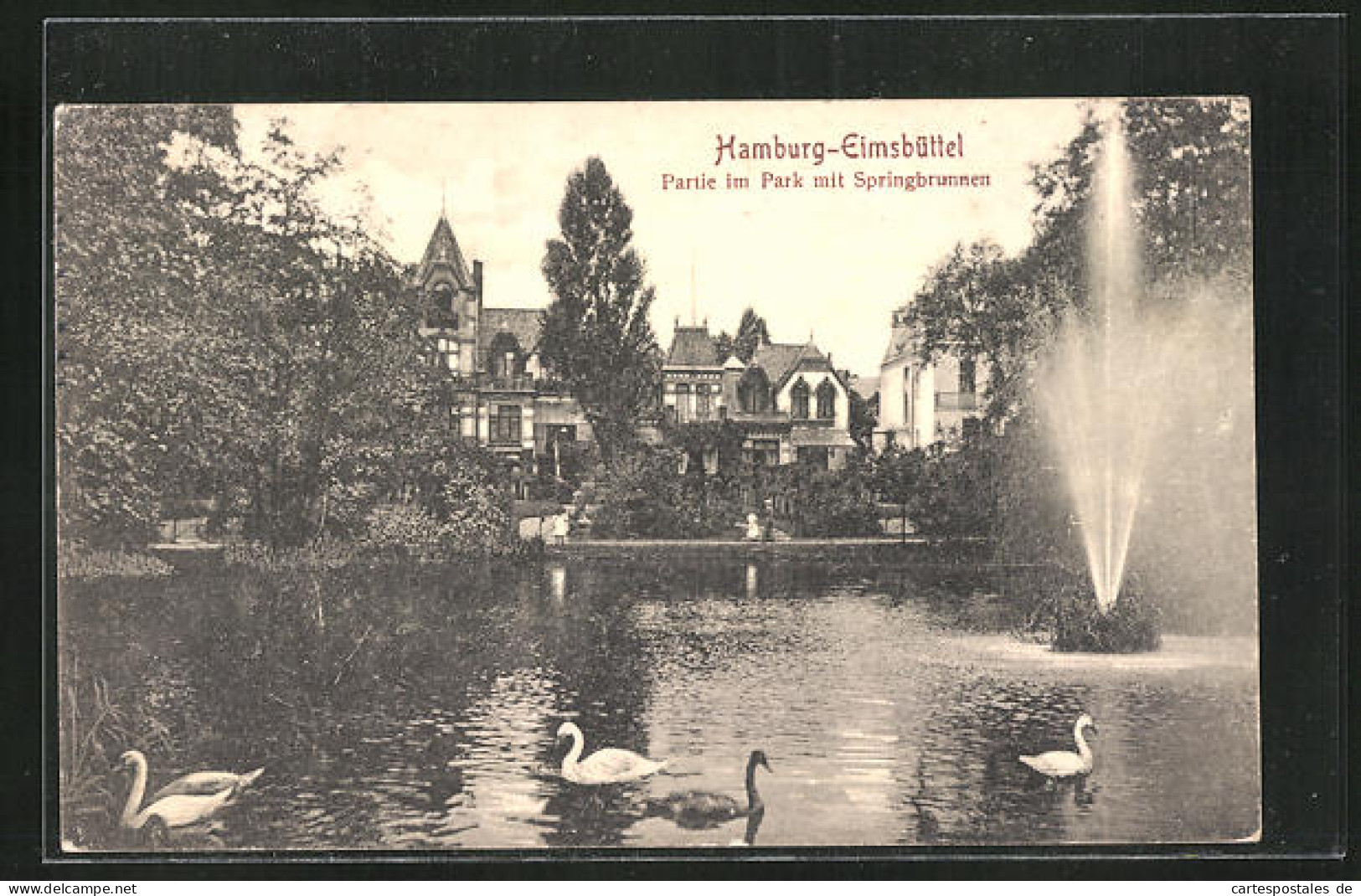 AK Hamburg-Eimsbüttel, Springbrunnen Im Park  - Eimsbuettel