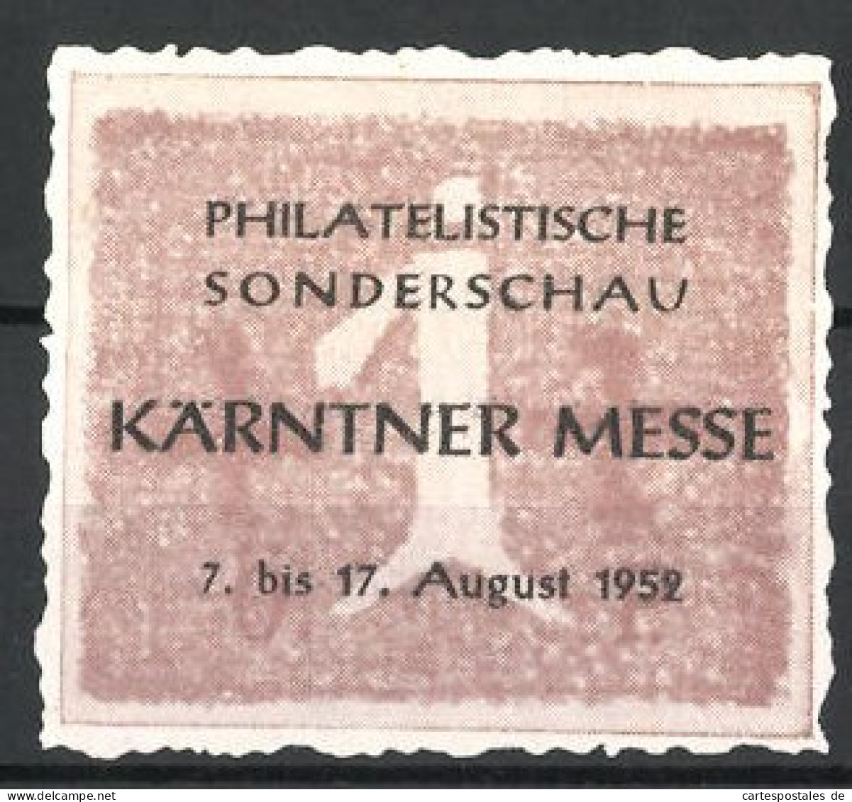 Reklamemarke Kärnten, Philatelistische Sonderschau & Messe 1959, Messelogo  - Erinnophilie