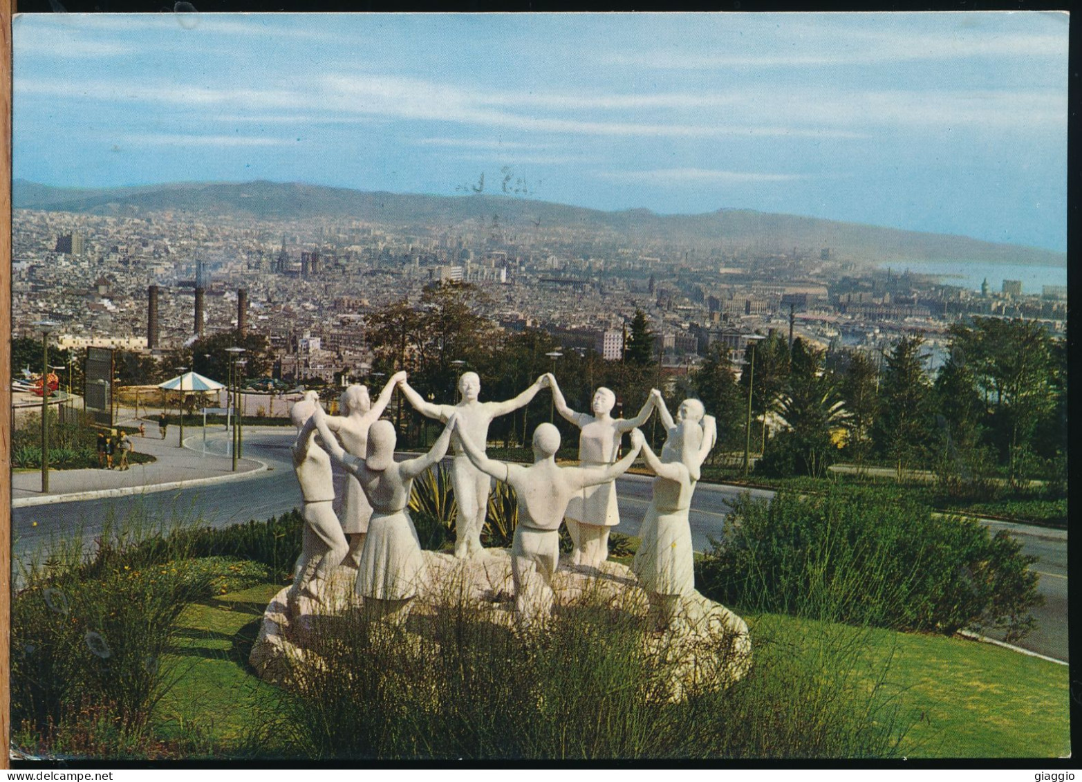 °°° 31029 - SPAIN - BARCELONA - PARQUE DE MONTJUICH MONUMENTO A LA SARDANA - 1972 With Stamps °°° - Barcelona