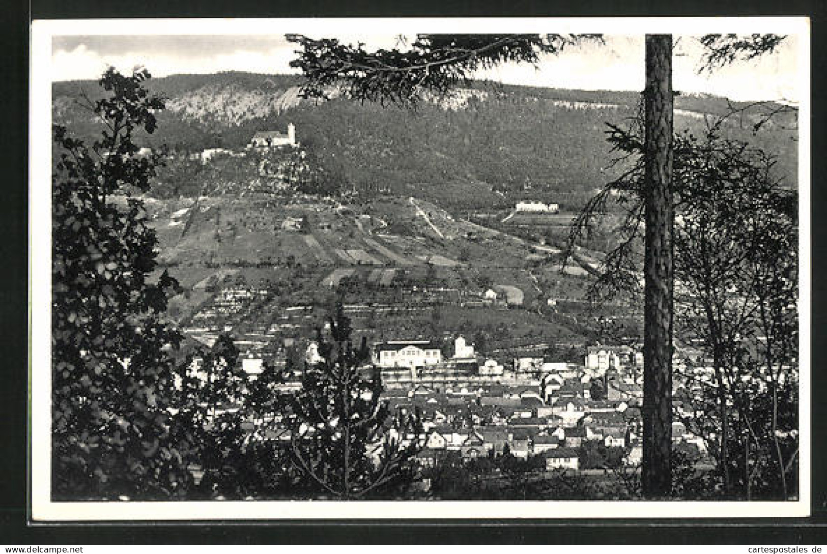 AK Bad Blankenburg Im Thüringer Wald, Talblick Mit Burg Greifenstein Und Waldhaus Tanneck  - Bad Blankenburg