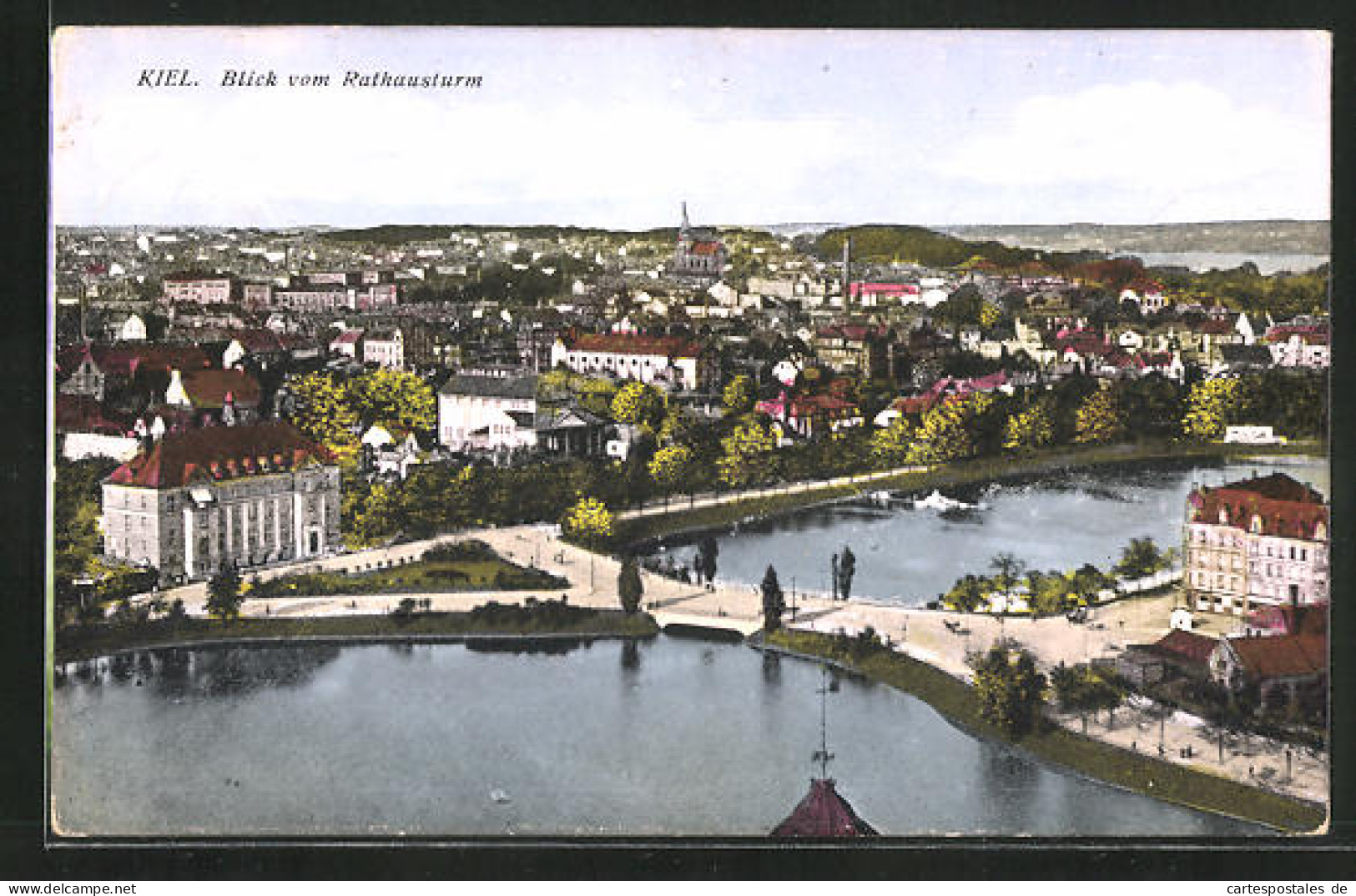 AK Kiel, Blick Vom Rathausturm Auf Die Stadt  - Kiel