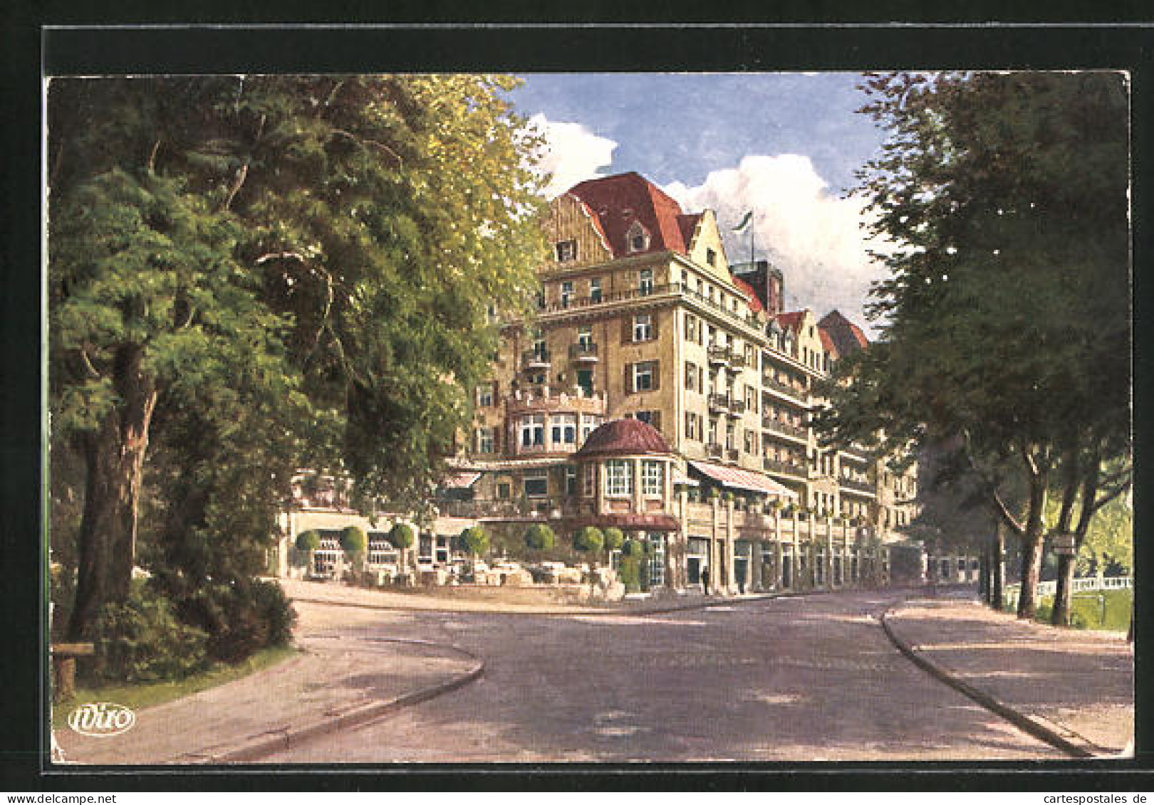 Künstler-AK Bad Elster, Palast-Hotel Wettiner Hof  - Bad Elster