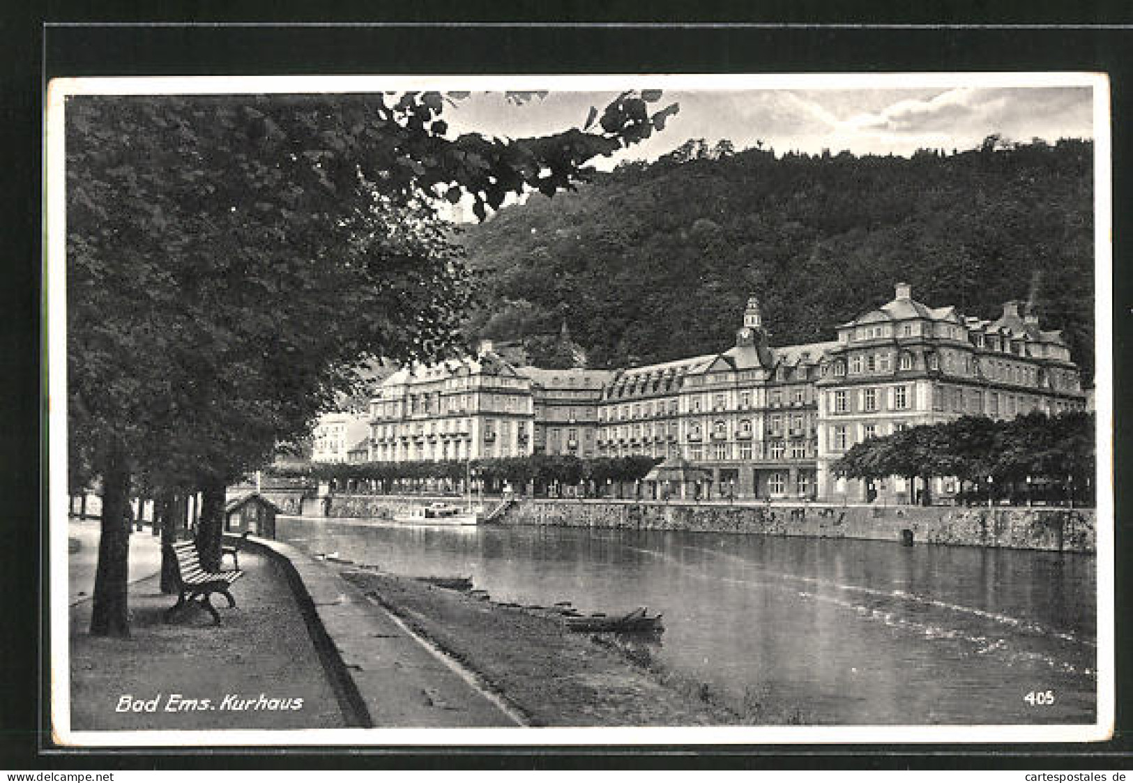 AK Bad Ems, Am Ufer Mit Blick Zum Kurhaus  - Bad Ems