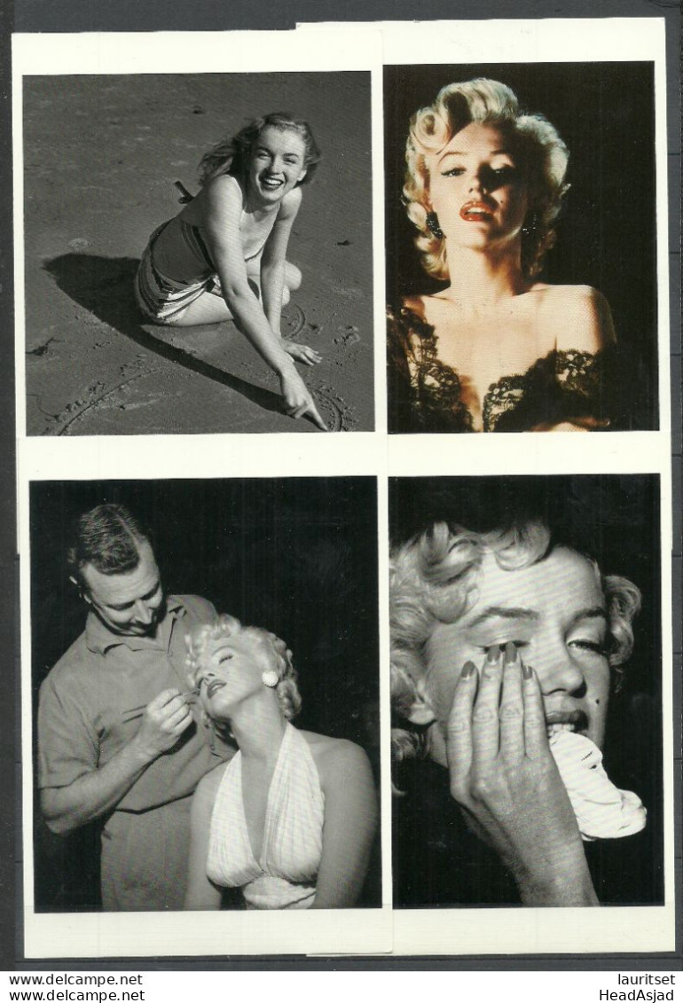 USA 1995 Actress Movie Star Marilyn Monroe , 4 Post Cards With Stamp & Special Cancel. First Day Issue - Actors