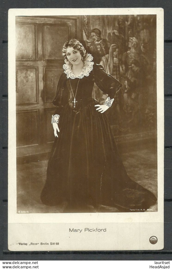 Actress Movie Star Mary Pickford Verlag "Ross" - Actors