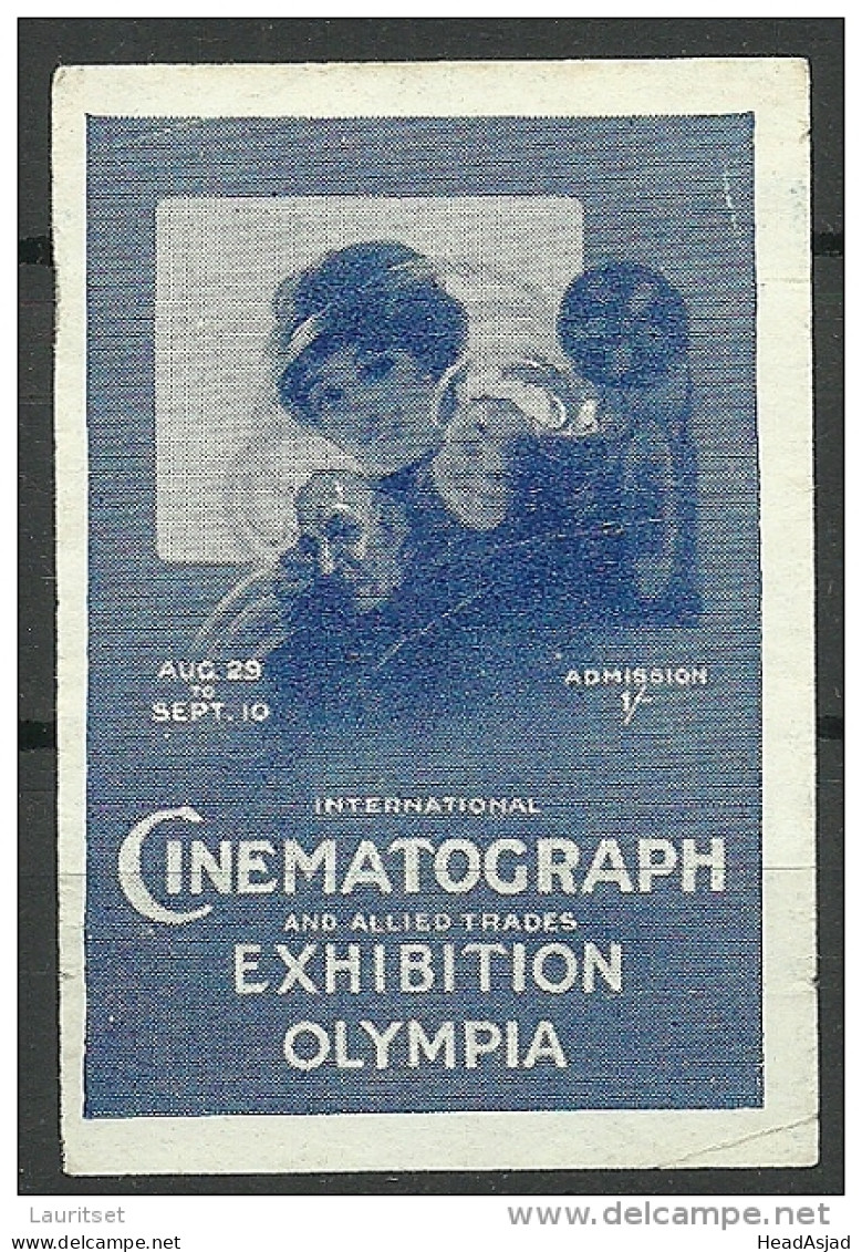 ENGLAND Great Britain Vignette Poster Stamp Exhibition Movie Kino Cinema London Olympia - Kino