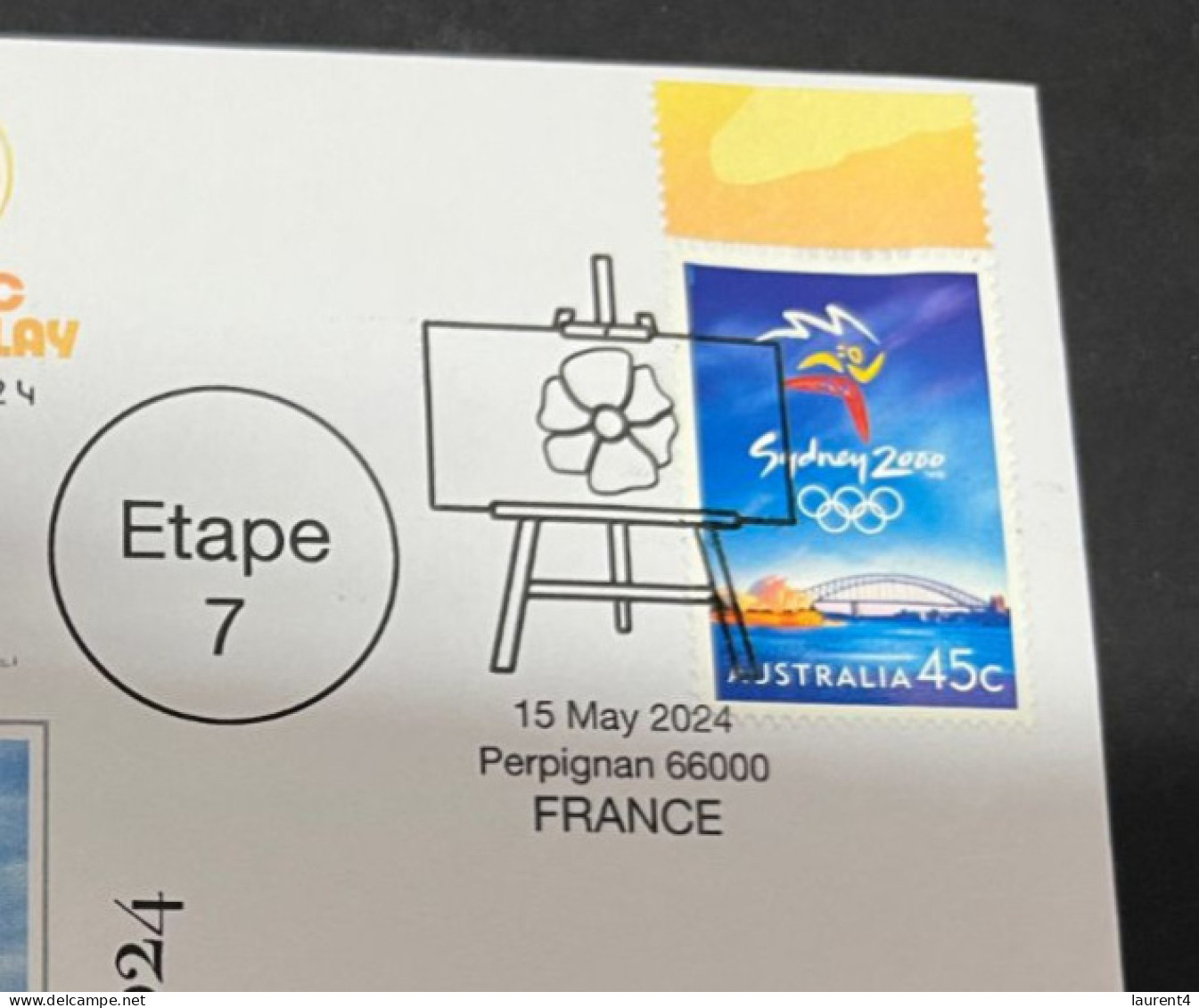 16-5-2024 (5 Z 17) Paris Olympic Games 2024 - Torch Relay (Etape 7) In Perpignan (15-5-2024) With OLYMPIC Stamp - Summer 2024: Paris