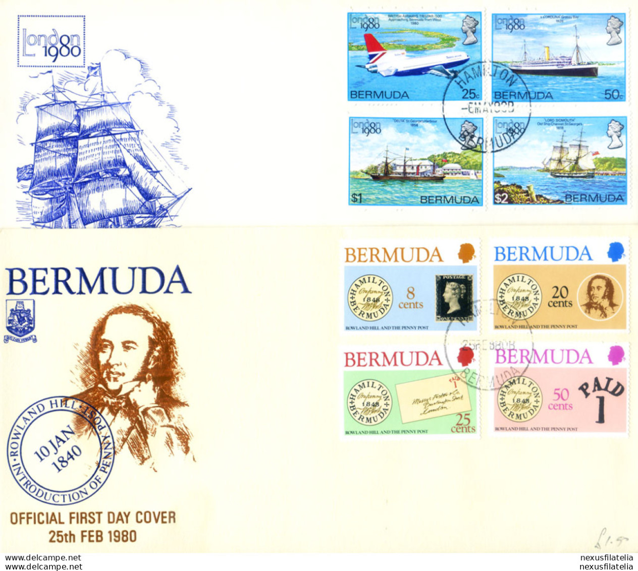 Annata Completa FDC 1980. - Bermudes