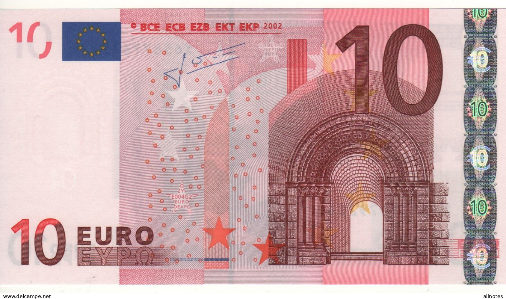 10 EURO  "X"  GERMANY    Trichet     E 004 G2   X 65  /  FDS - UNC - 10 Euro