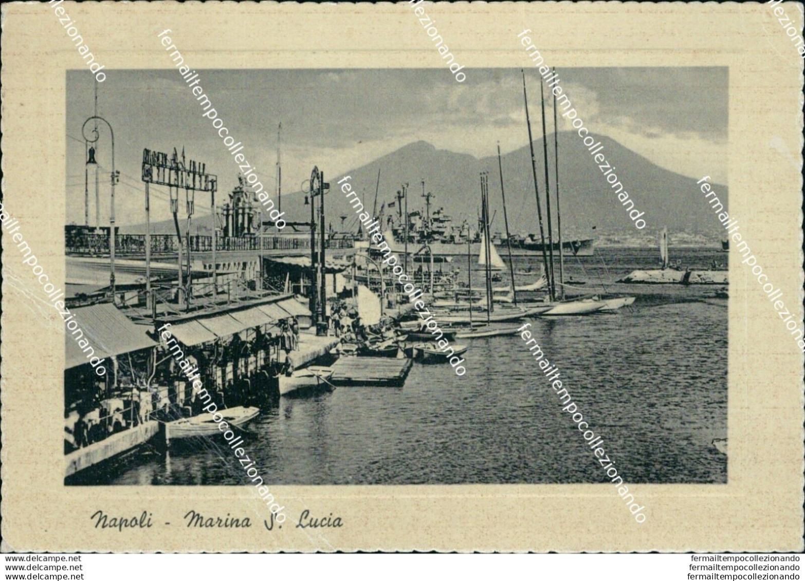 S798 Cartolina  Napoli Citta' Marina S.lucia - Napoli (Napels)