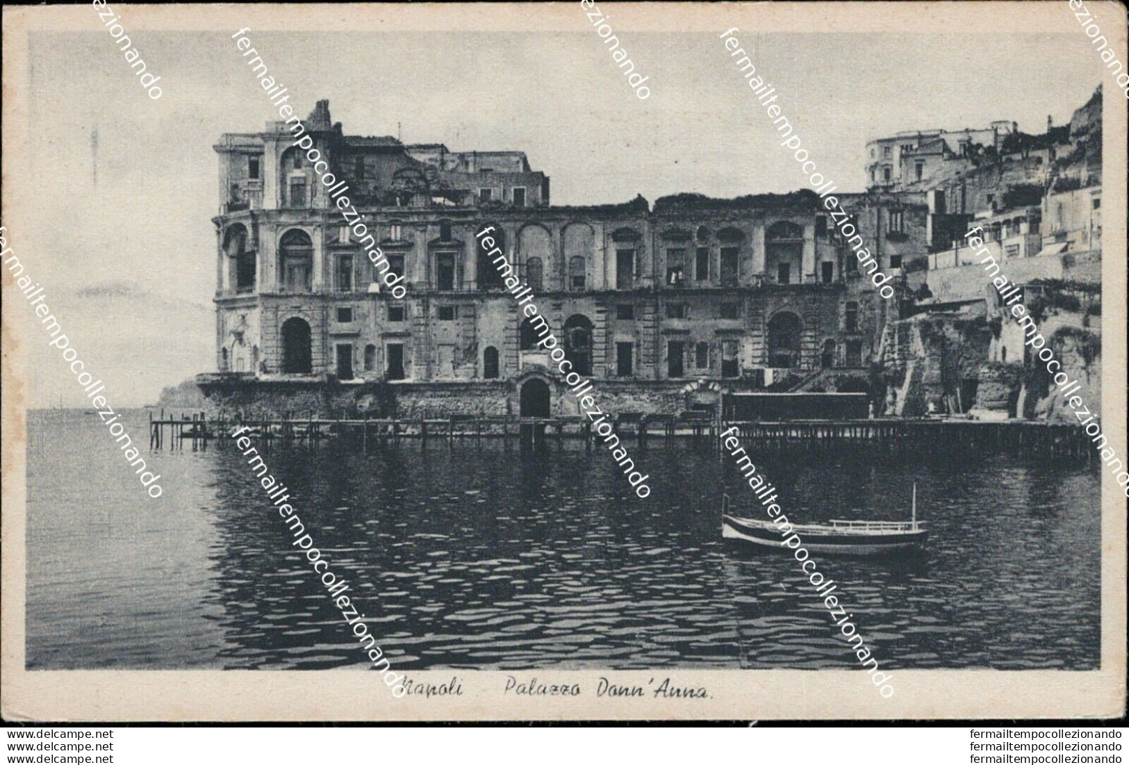 Au505 Cartolina Napoli  Citta' Palazzo Donn'anna - Napoli (Napels)