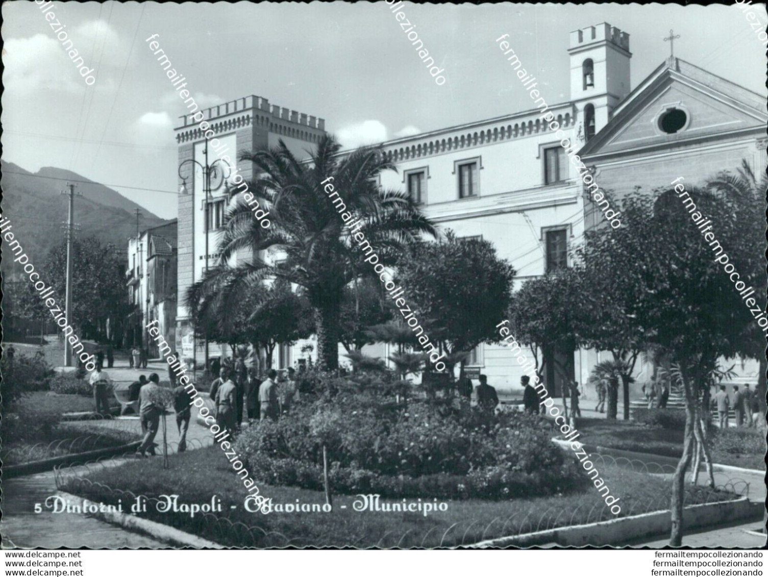 Bi303 Cartolina Dintorni Di Napoli Ottaviano Municipio Provincia Di Napoli - Napoli (Napels)