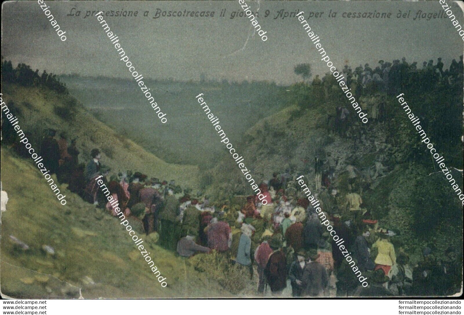 Az572  Processione A Boscotrecase Per La Cessazzione Del Fragello Pieghe - Napoli (Napels)