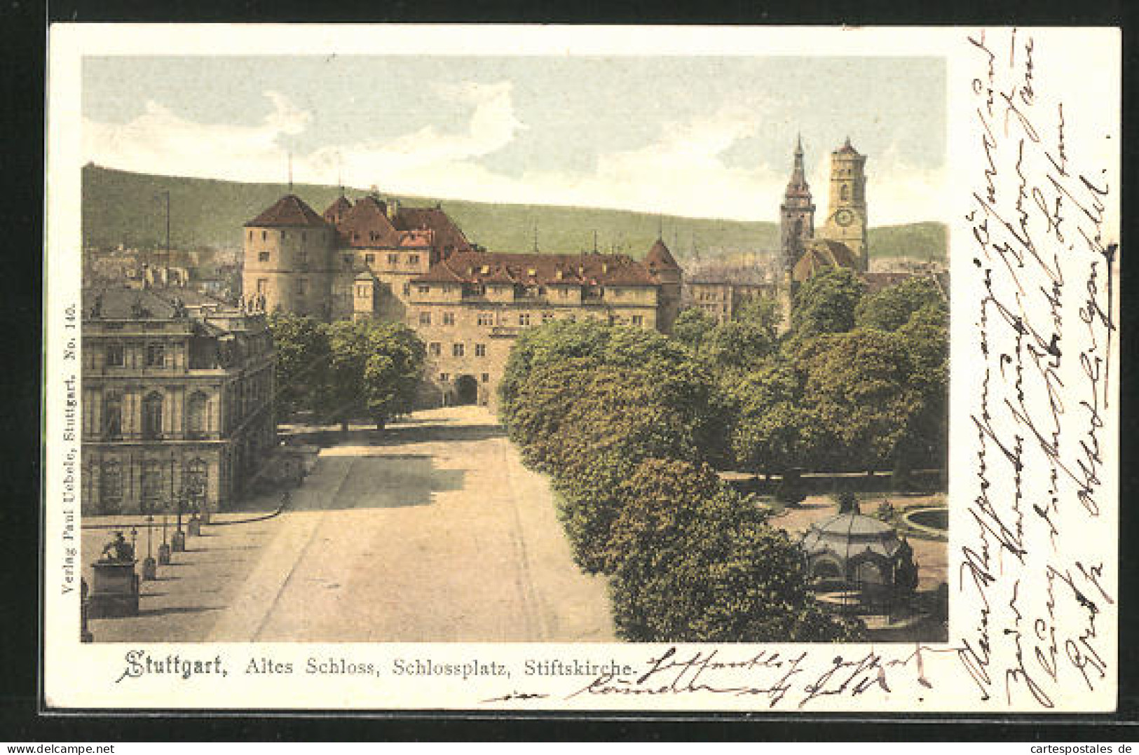 AK Stuttgart, Altes Schloss, Schlossplatz Und Stiftskirche  - Stuttgart