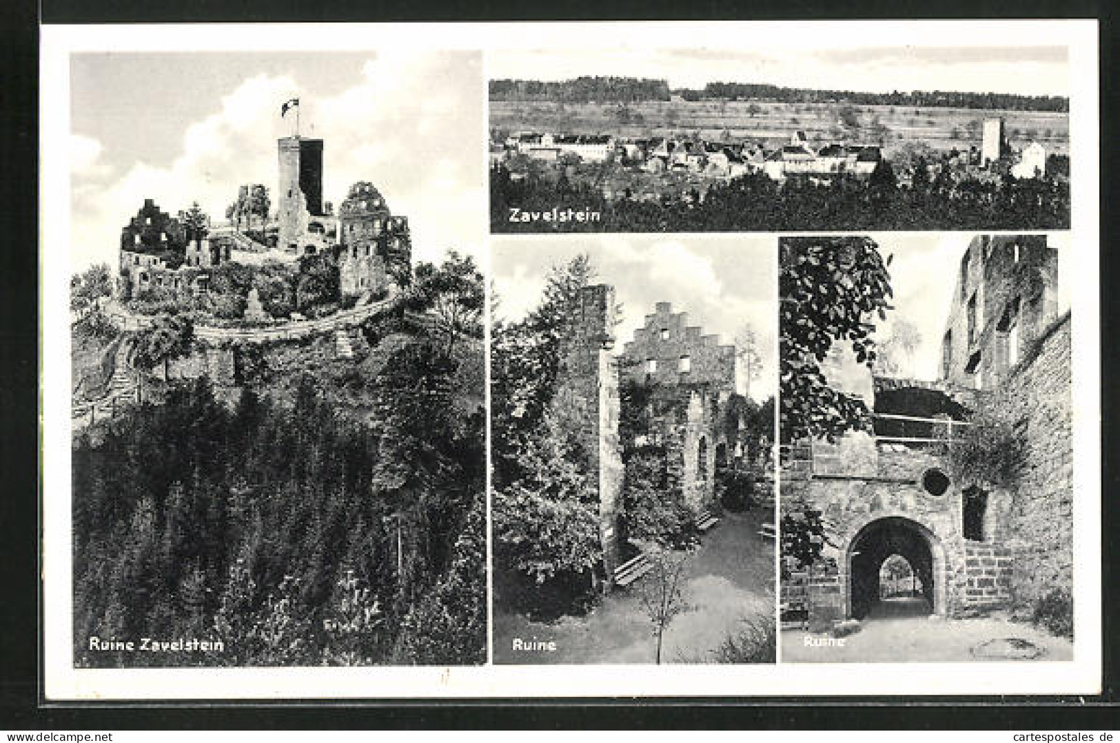 AK Zavelstein, Ruine, Mehrfachansichten, Panorama  - Autres & Non Classés