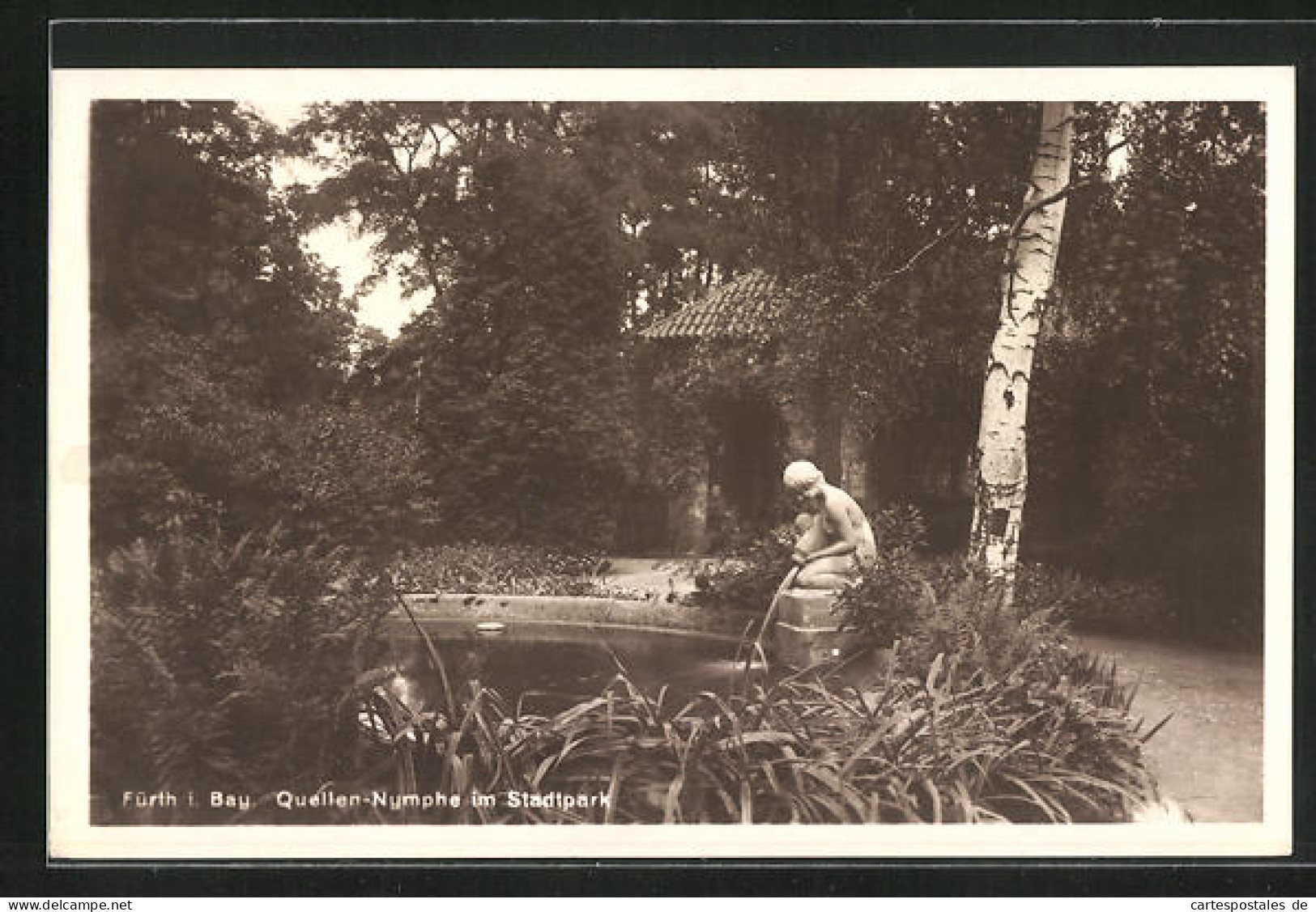 AK Fürth I. Bay., Quellen-Nymphe Im Stadtpark  - Fürth