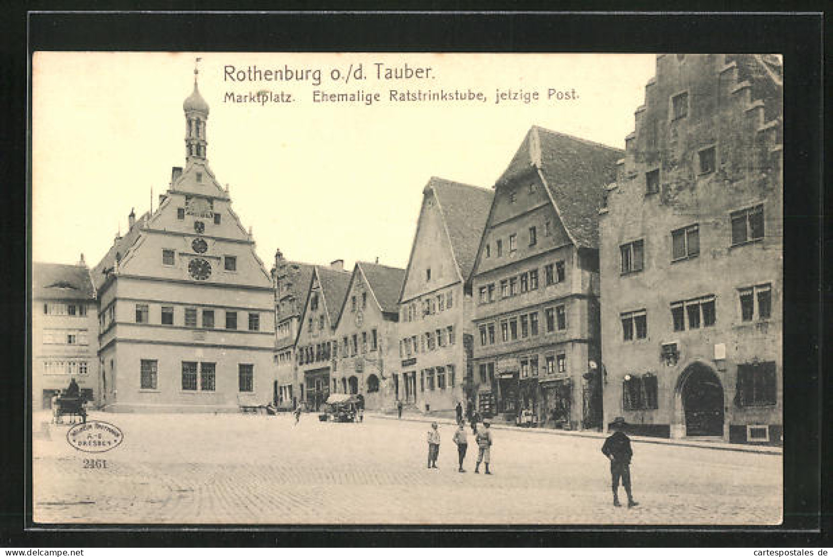 AK Rothenburg O. T., Marktplatz, Ehemalige Ratstrinkstube  - Rothenburg O. D. Tauber