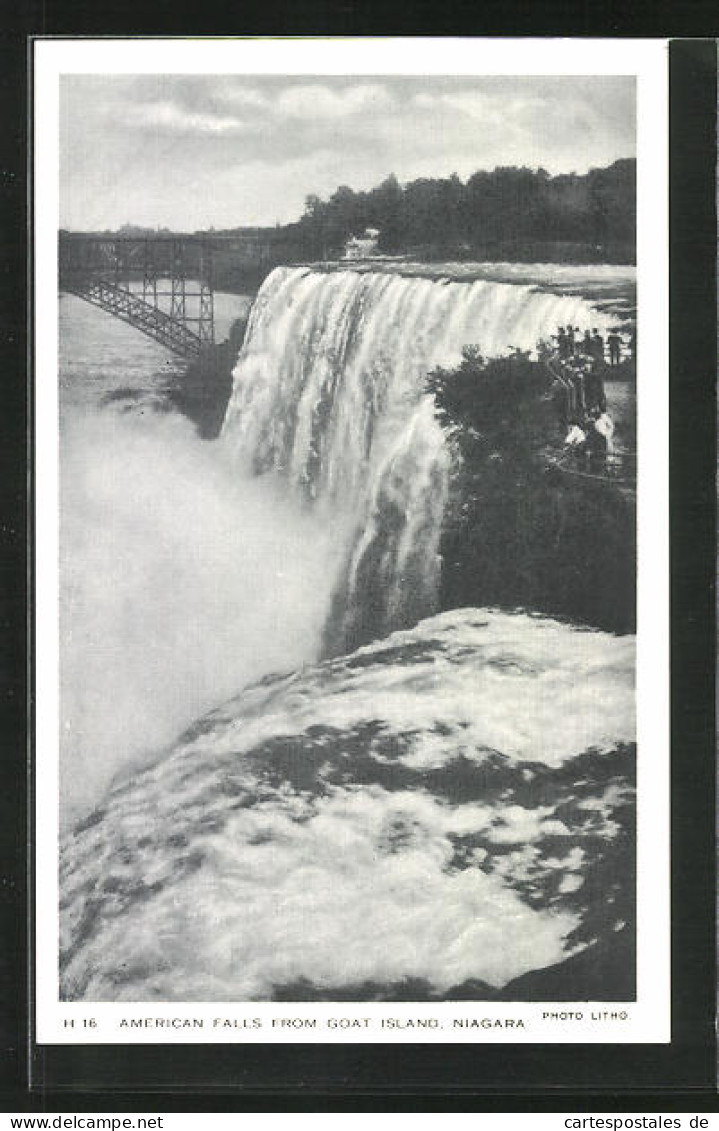 AK Niagara, American Falls From Goat Island  - Sonstige & Ohne Zuordnung