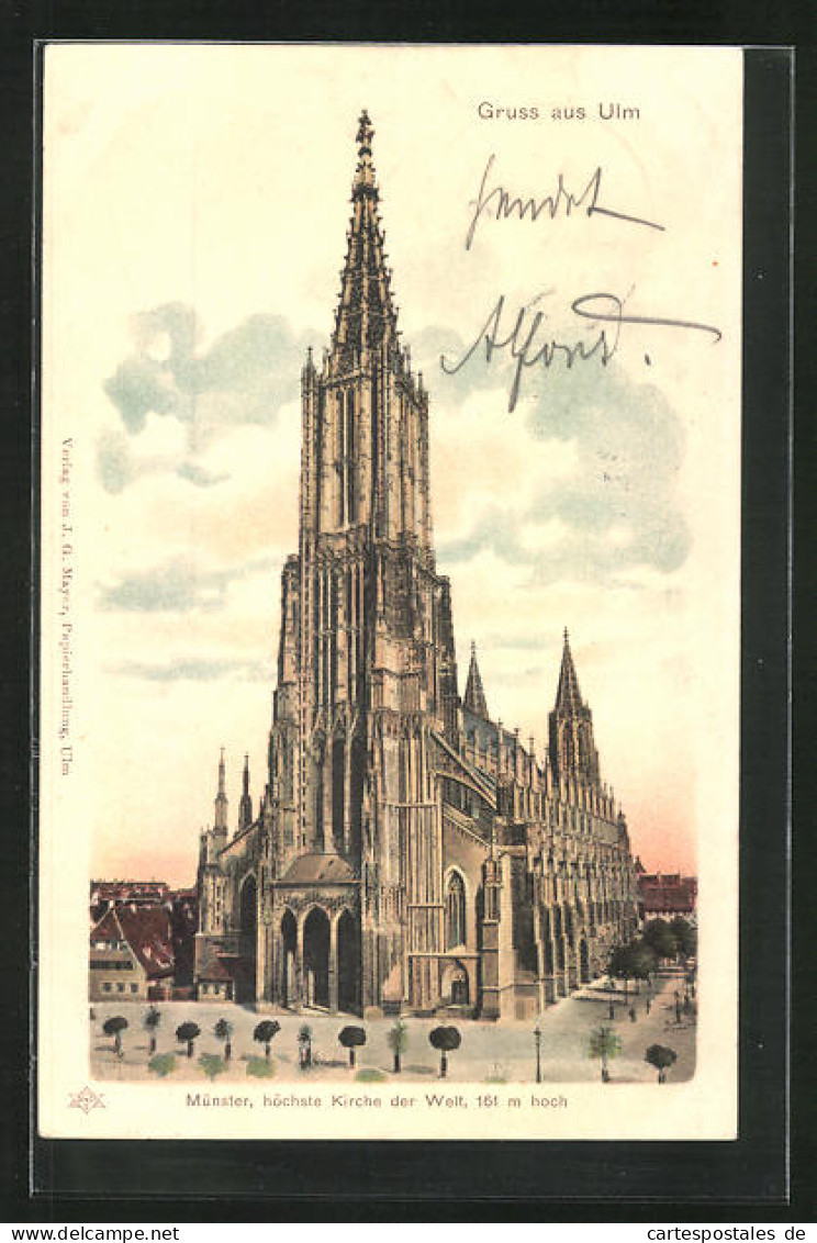 AK Ulm A. D., Blick Auf Das Münster  - Ulm