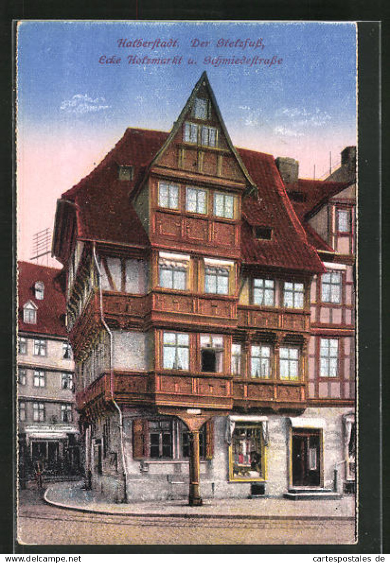 AK Halberstadt, Stelzfuss Am Holzmarkt  - Halberstadt