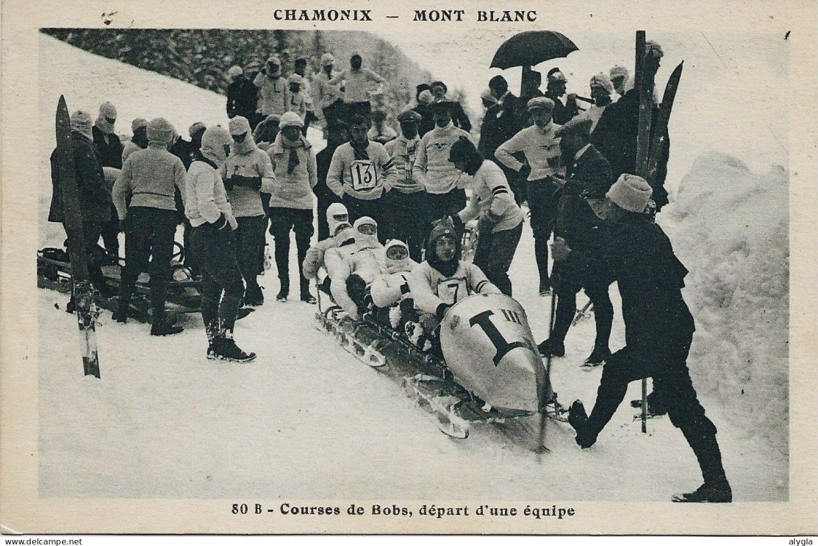 74 - CHAMONIX - J.O. 1924 - Krag Date Nette Du 3 Février, Jour De La Finale Des Courses De Bob - CPA  Aug. COUTTET 80-B - Chamonix-Mont-Blanc