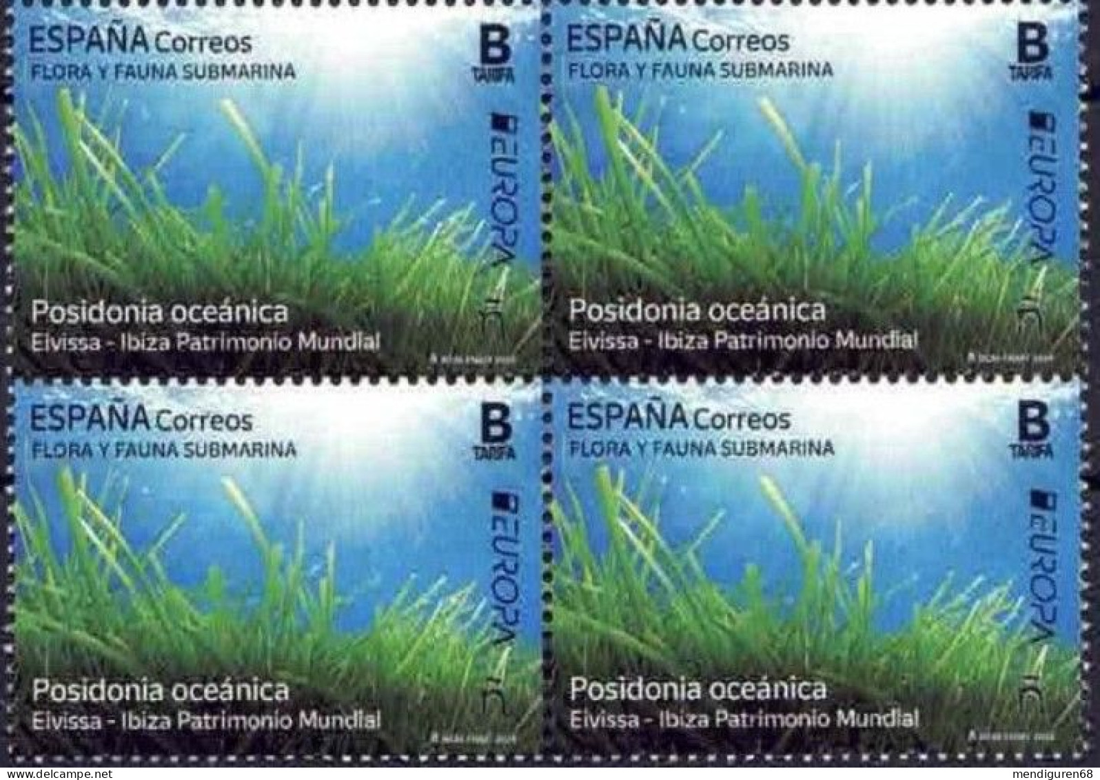 ESPAGNE SPANIEN  SPAIN ESPAÑA 2024 EUROPE. UNDERWATER FLORA AND FAUNA. OCEANIC POSIDONIA BLOCK 4V MNH ED 5746 - Ongebruikt