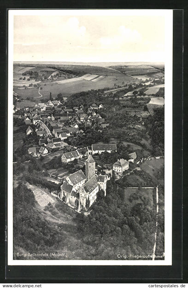 AK Rothenfels /Mainfr., Burg Rothenfels, Fliegeraufnahme  - Autres & Non Classés